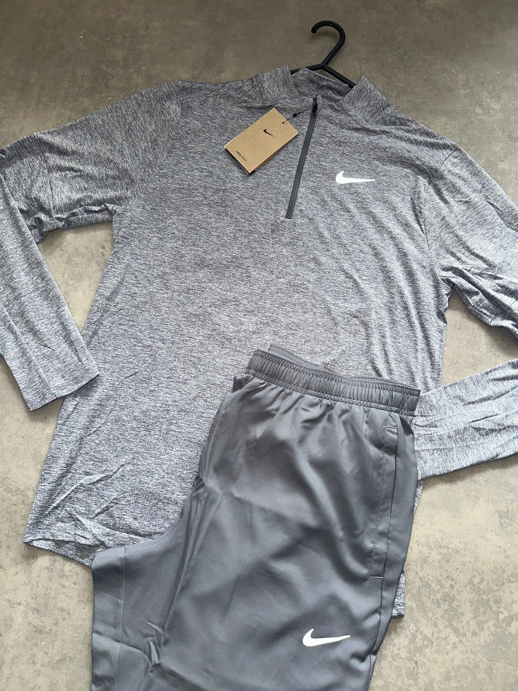 Nike 1/4 zip grey Stride Set