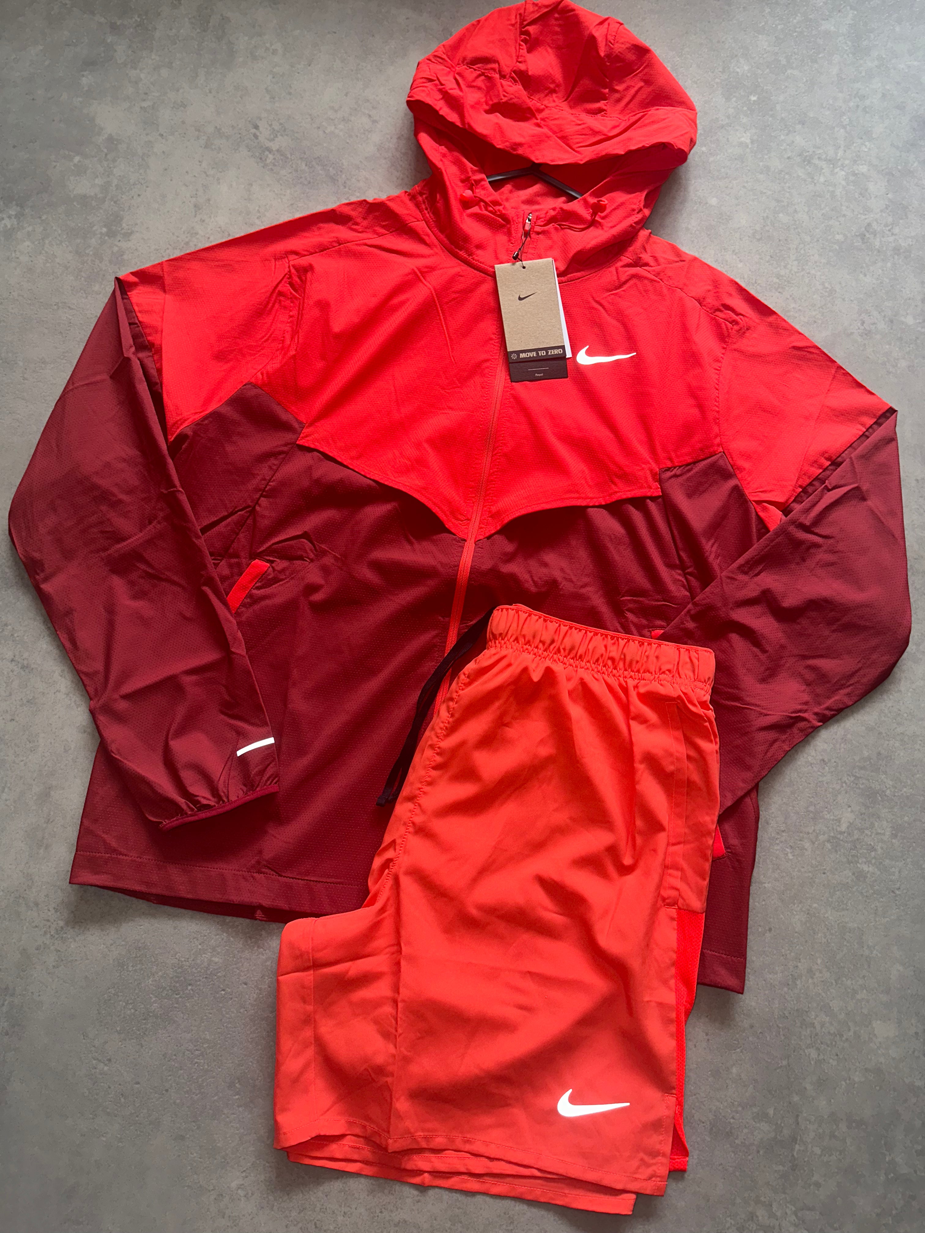 Nike Windrunner short set - crimson / red